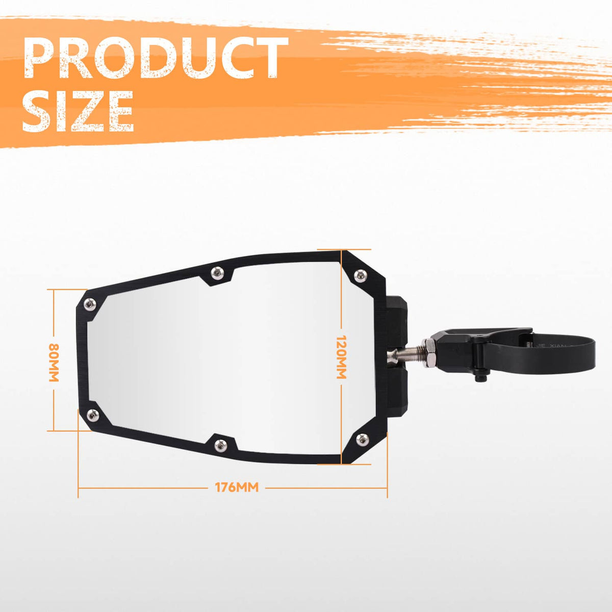 Bethesda Industrial UTV Rear View Side Mirrors 1.5"-2.0" for Polaris RZR 900 1000 Can-Am X3 Kawasaki