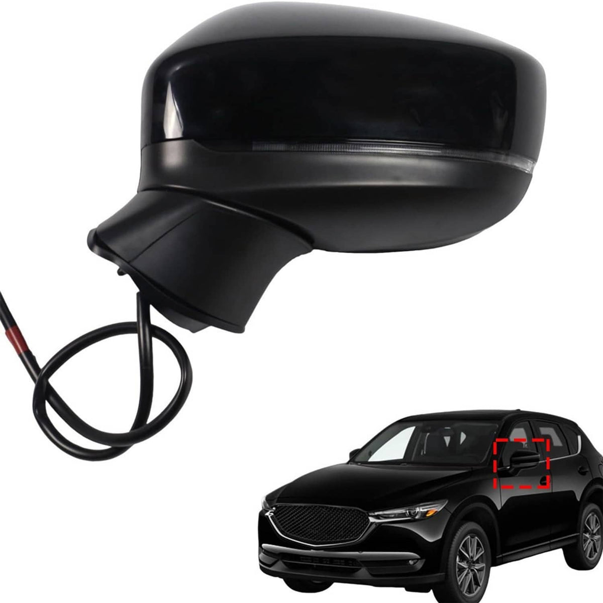 Bethesda Industrial Left Driver Side Mirror for 2017-2024 Mazda CX-5 w/BSM Power Turn Signal Light