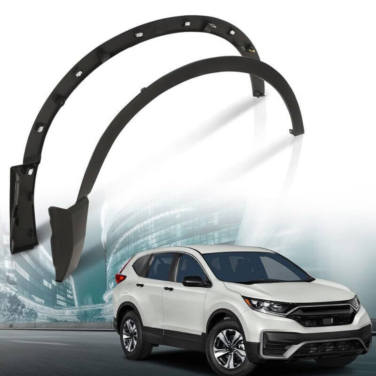 Bethesda Industrial Black Fender Trim Set For 2017-2022 Honda CR-V Front Driver and Passenger Side