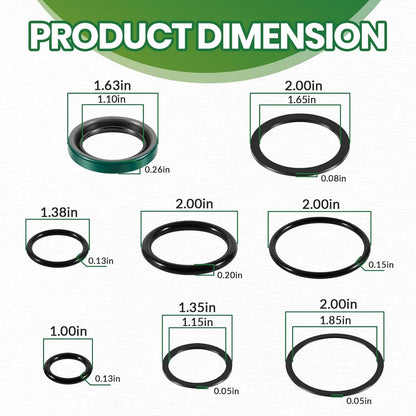 Bethesda Industrial 2 Pack AM36221 Stabilizer Cylinder Seal Kit for John Deere Rod: 1.125” Bore: 2”