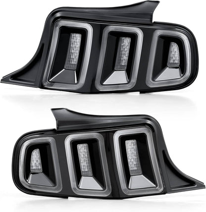 Bethesda Industrial For 2010-2014 Ford Mustang Full LED w/ Sequential Tail Lights Black Brake Lamps