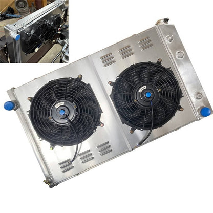 Bethesda Industrial 4 Row Core Radiator Fan Shroud For Chevy 1973-1987 C10 C20 C30 Pickup Truck GMC