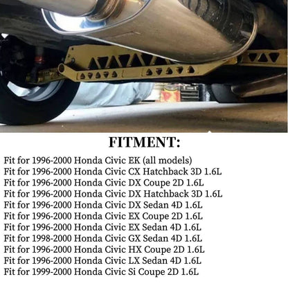Bethesda Industrial New For 96-00 Honda Civic Car Rear Lower Control Arm & Subframe Brace Tie Bar EK