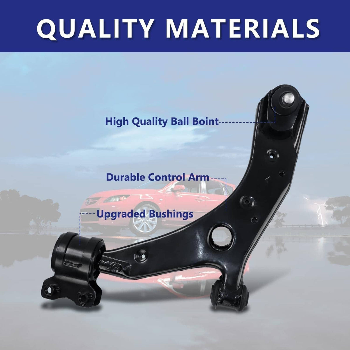 Bethesda Industrial 12Pcs Front Lower LH RH Control Arm Set Suspension Kit for 2004-2009 Mazda 3 5