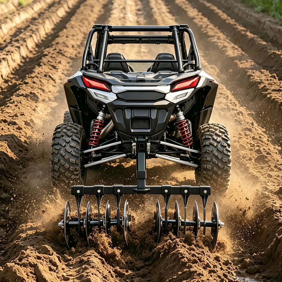 Bethesda Industrial 34" Disc Plow Harrow w/ 2-inch Receiver Hitch 8-blade disc For Tractor ATV UTV