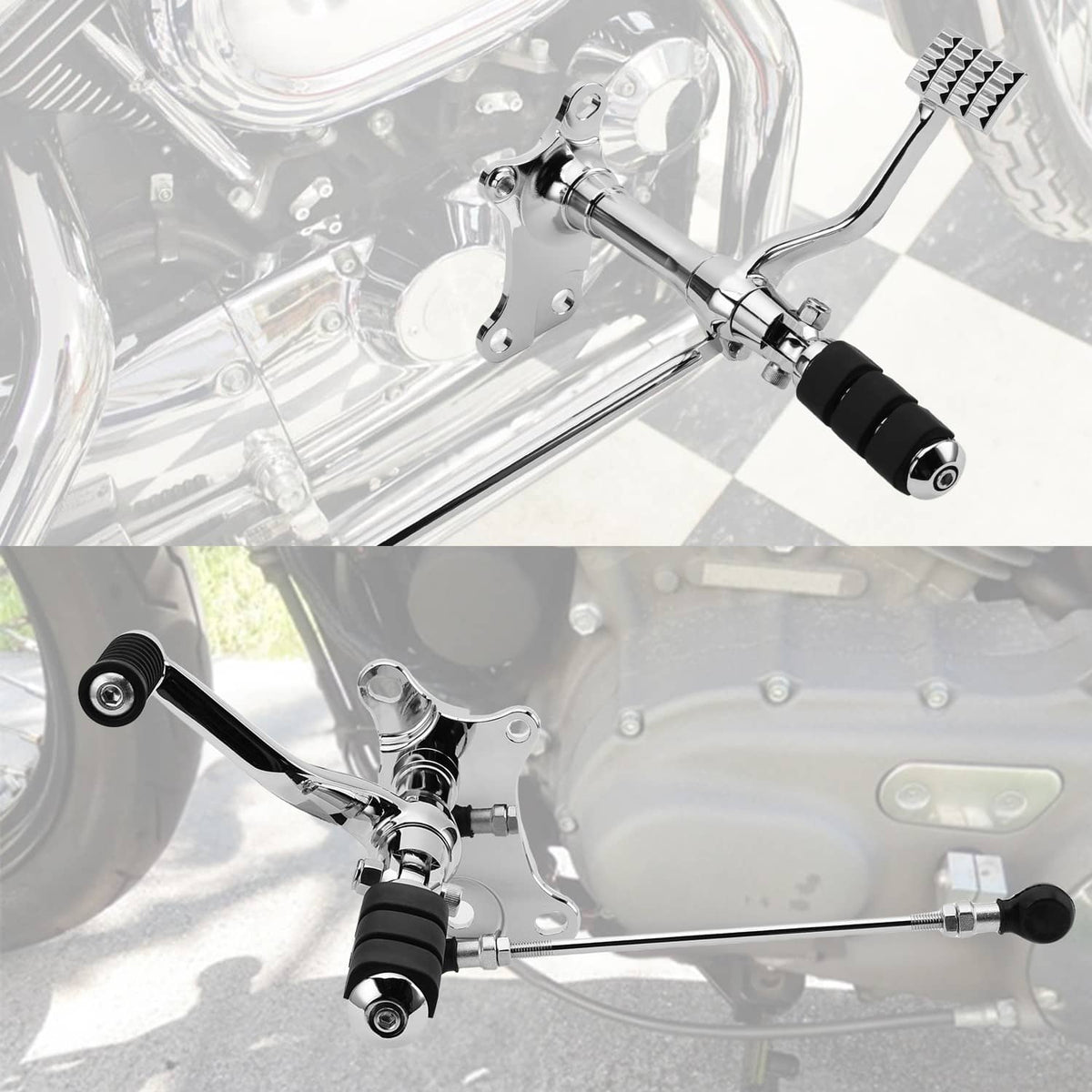 Bethesda Industrial Forward Controls Pegs Levers Linkage Kit For Harley Sportster 883 1200 91-03