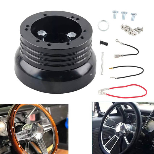 Bethesda Industrial For GM Chevy 5 & 6 Hole Steering Wheel Hub Adapter Flaming River Ididit BlacK