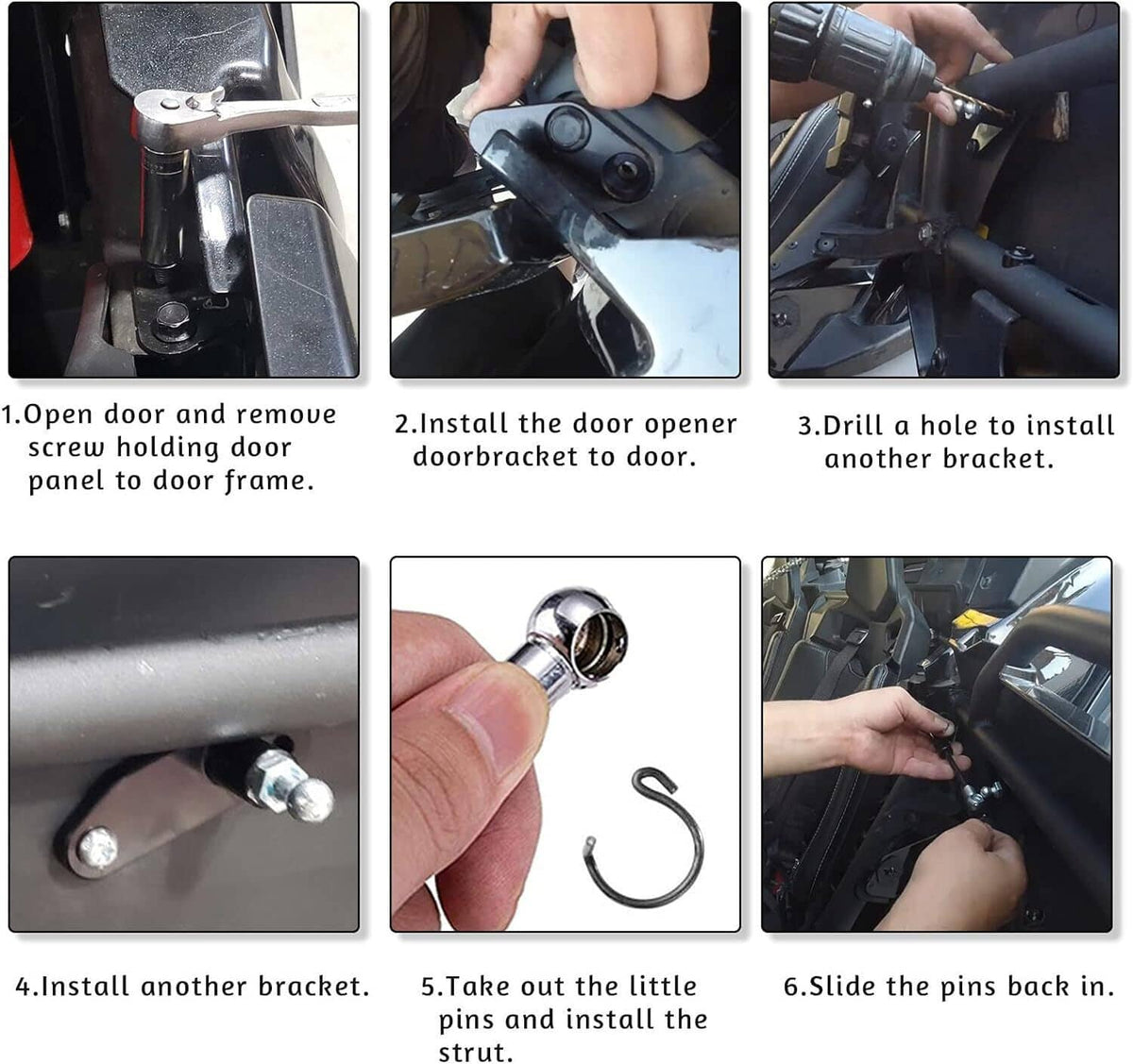 Bethesda Industrial Door Opener Kits Door Shocks Struts Fit for 17-22 Can Am Maverick X3 Front Rear