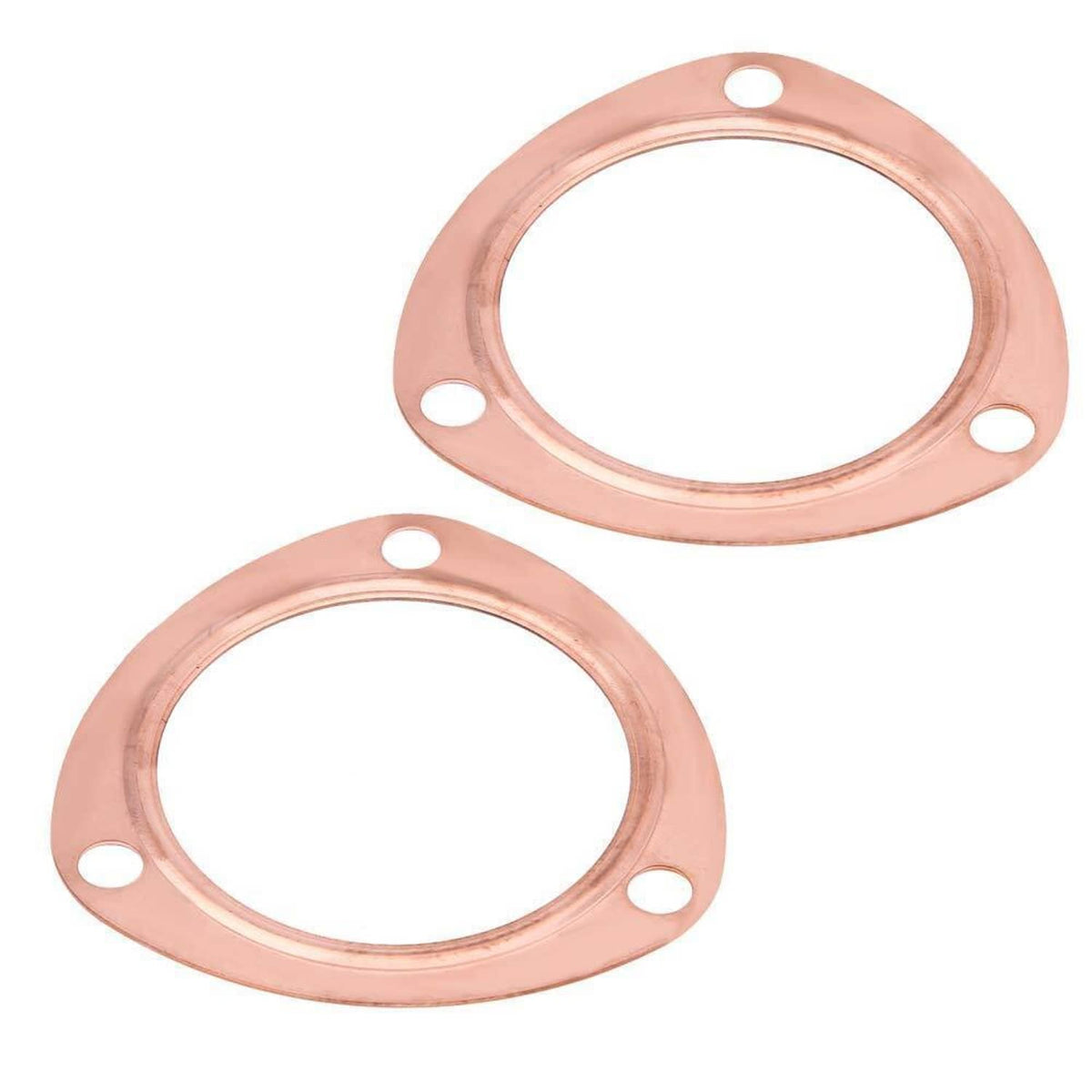 Bethesda Industrial New Set 3" Copper Header Exhaust Collector Gaskets Flanges 3 Bolt Universal