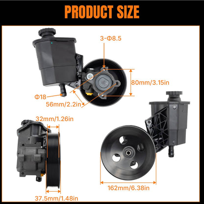 Bethesda Industrial New Power Steering Pump w/ Reservoir & Pulley for 2003-2007 Dodge Ram 2500 3500