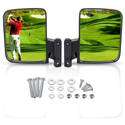 Bethesda Industrial Universal Golf Cart Side Mirrors No Drilling Rear View Mirror for EZGO Club Car