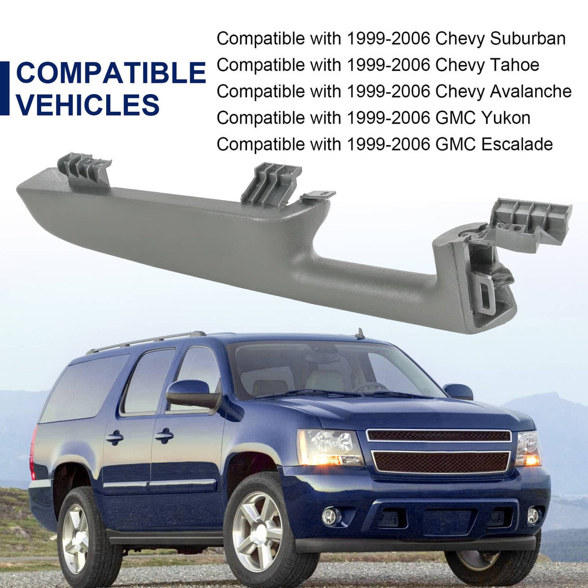 Bethesda Industrial Front Driver Left Side Door Armrest Handle for Select Chevrolet/GMC 1999-2006
