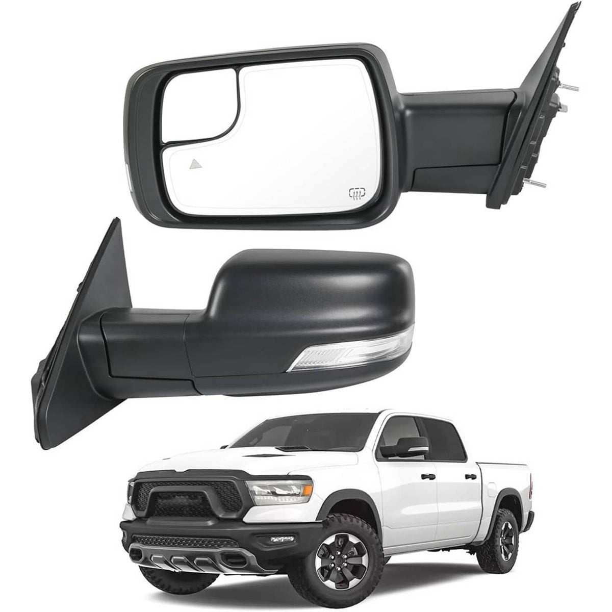 Bethesda Industrial For Dodge Ram 1500 2019-2024 Left Driver Side Mirror Heated Signal Blind Spot