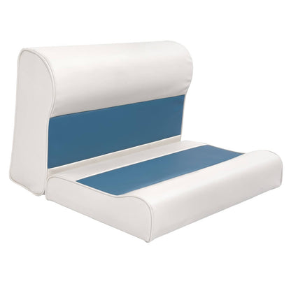 Bethesda Industrial #8WD95-1B-204 28" Pontoon Bench Seat Cushion Set Navy/White/Blue