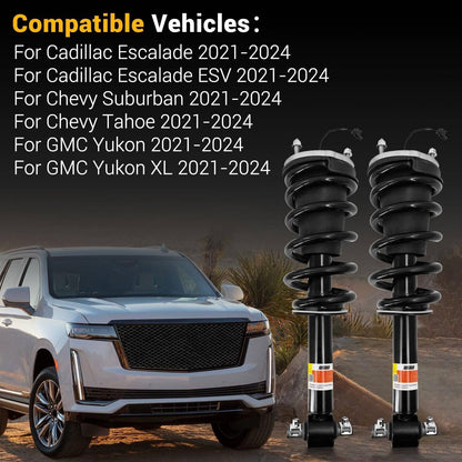 Bethesda Industrial 4x Front Rear Shock Struts Magnetic Fit 2021-2024 Escalade Chevy Tahoe GMC Yukon