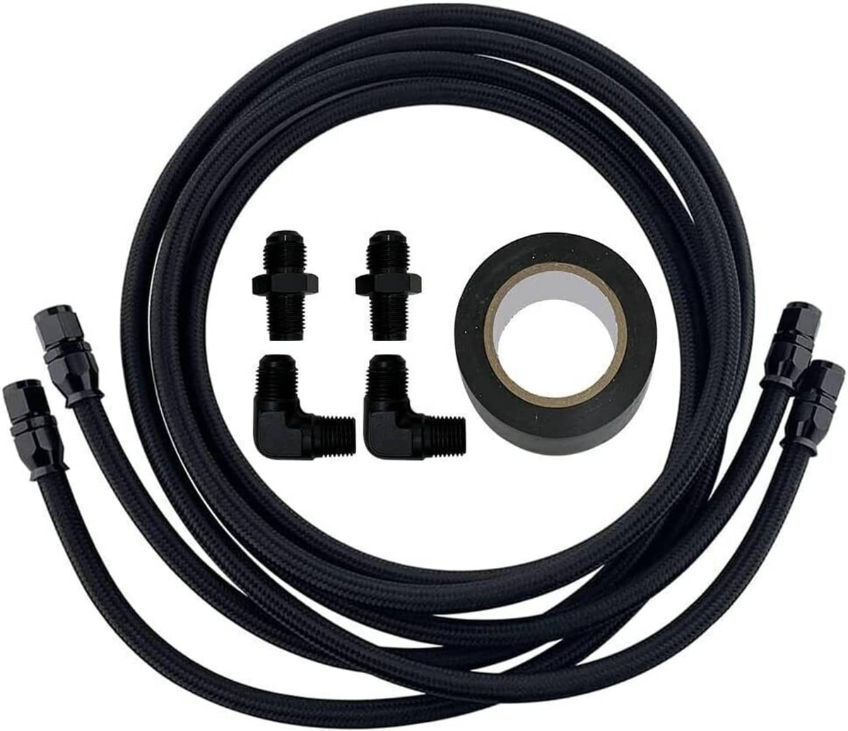 Bethesda Industrial For GM 4L60E 4L65E TH350 TH400 Automatic Transmission Cooler 6AN Hose Line Kit