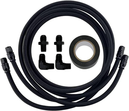 Bethesda Industrial For GM 4L60E 4L65E TH350 TH400 Automatic Transmission Cooler 6AN Hose Line Kit