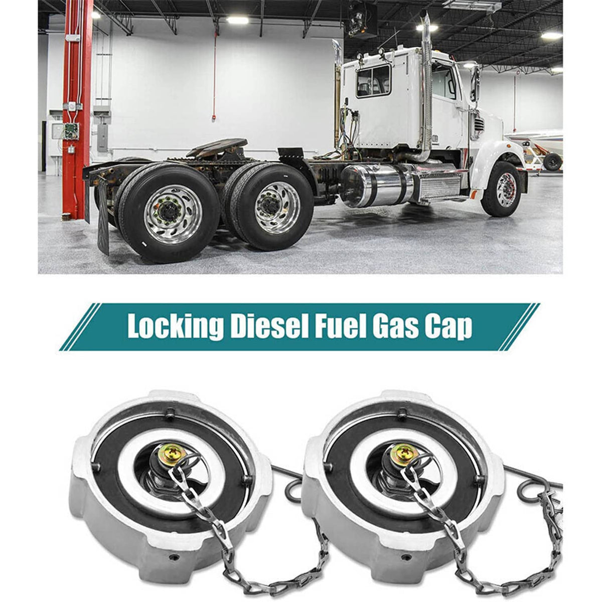 Bethesda Industrial 2x Locking Diesel Fuel Cap 0337017002 for 1996-18 Freightliner Cascadia Columbia