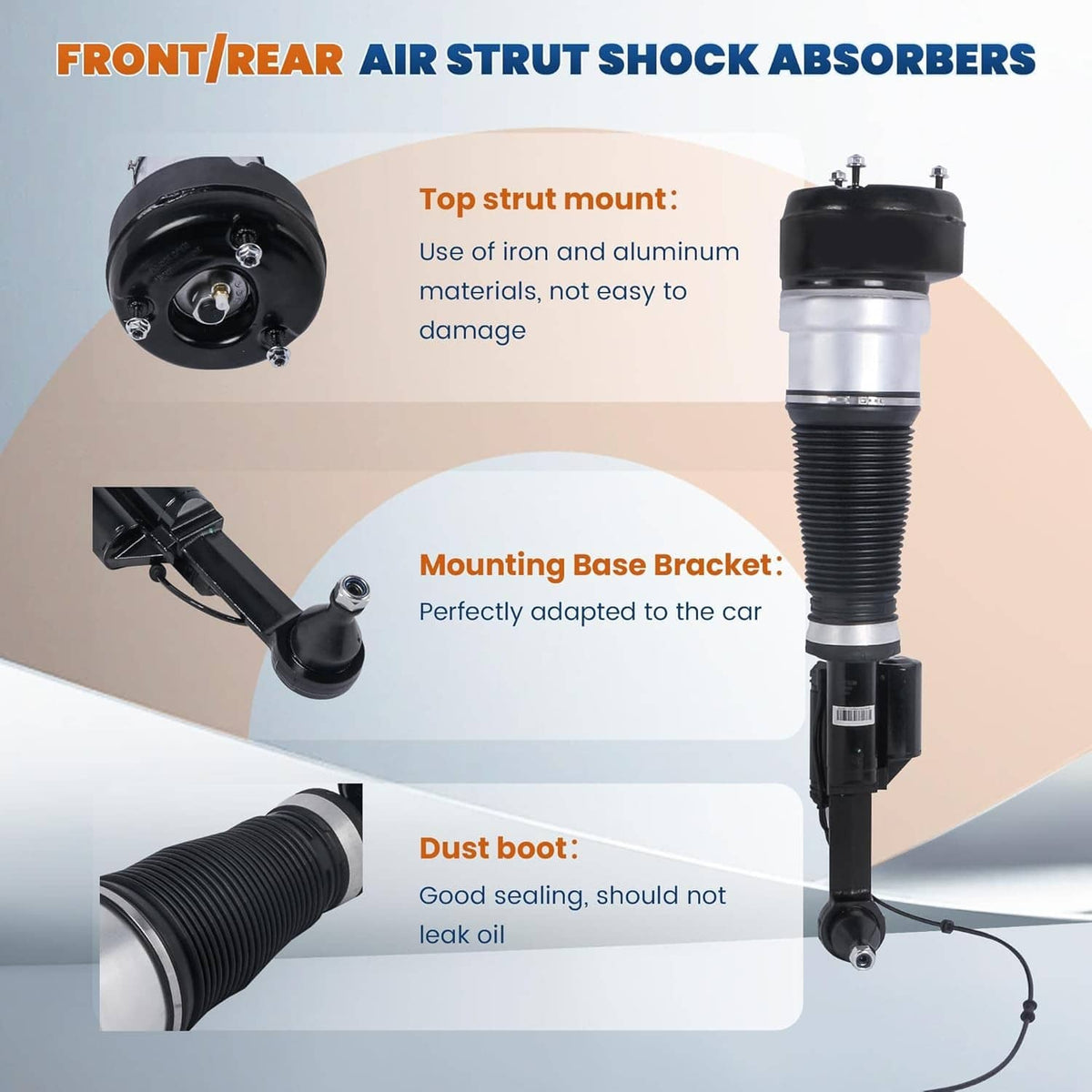 Bethesda Industrial 2x Front Air Suspension Struts For 4Matic Mercedes W221 S500 S550 CL500 CL550