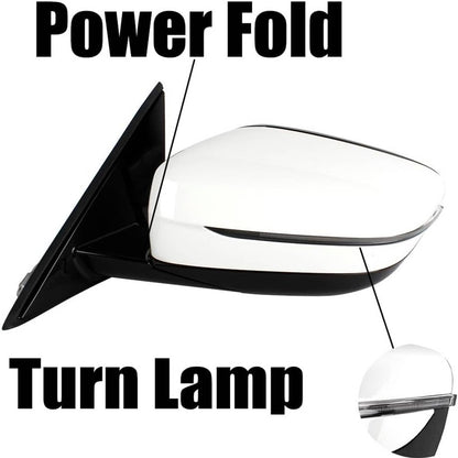 Bethesda Industrial Left Driver Side Mirror With Blind Spot White For 2019-2023 BMW 320i 330i 330e