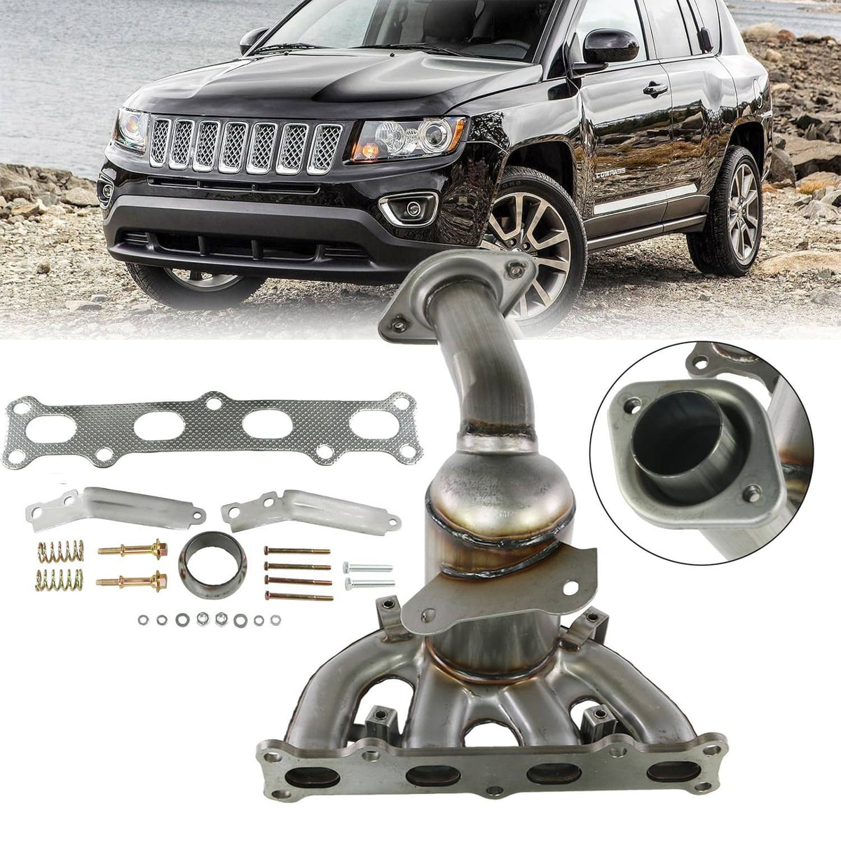 Bethesda Industrial Catalytic Converter Exhaust Manifold For Jeep Compass Patriot 2.4 4WD 2007-2017