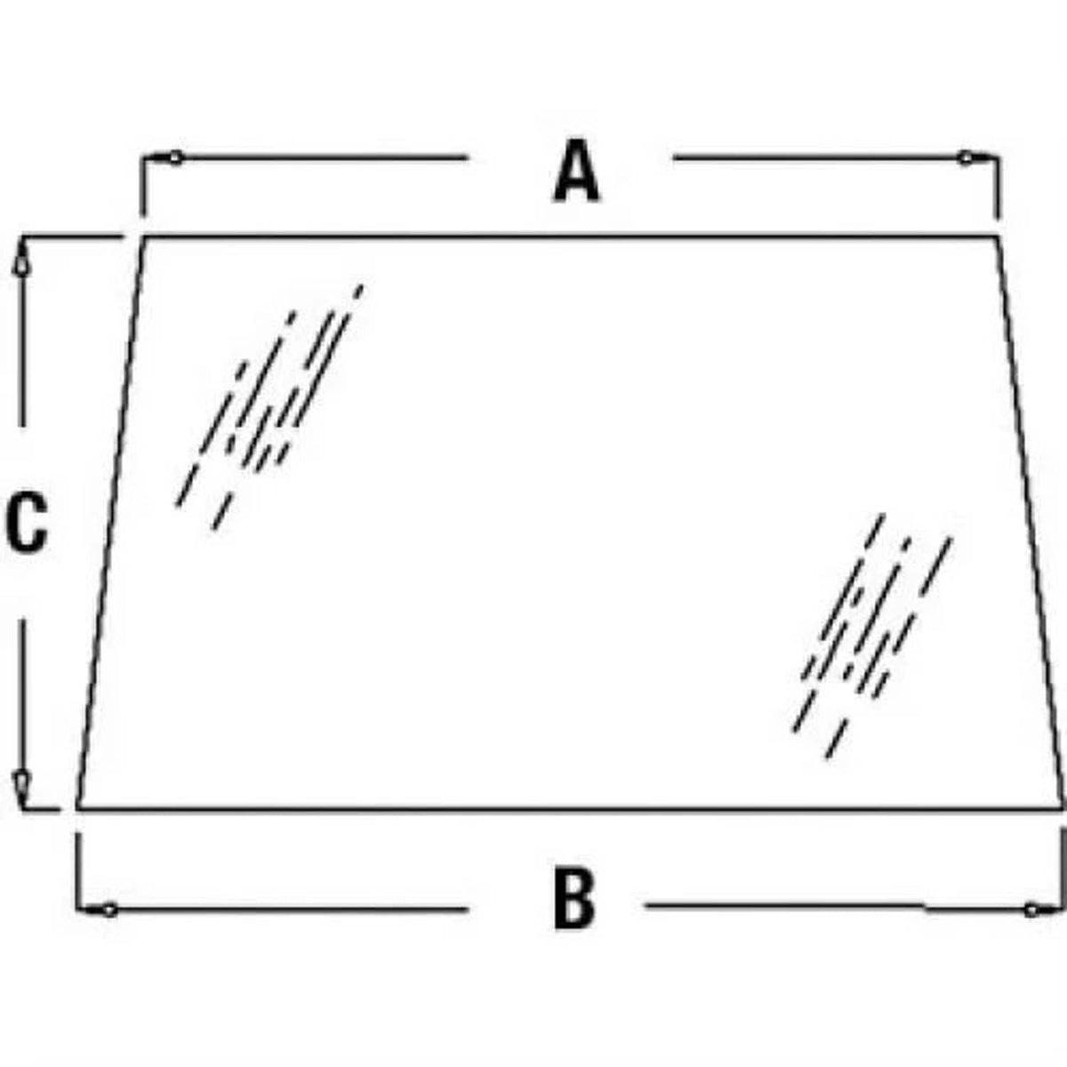 Bethesda Industrial Cab Glass - Windshield fits John Deere 7210 7410 7600 7610 7700 7710 7810 R96187