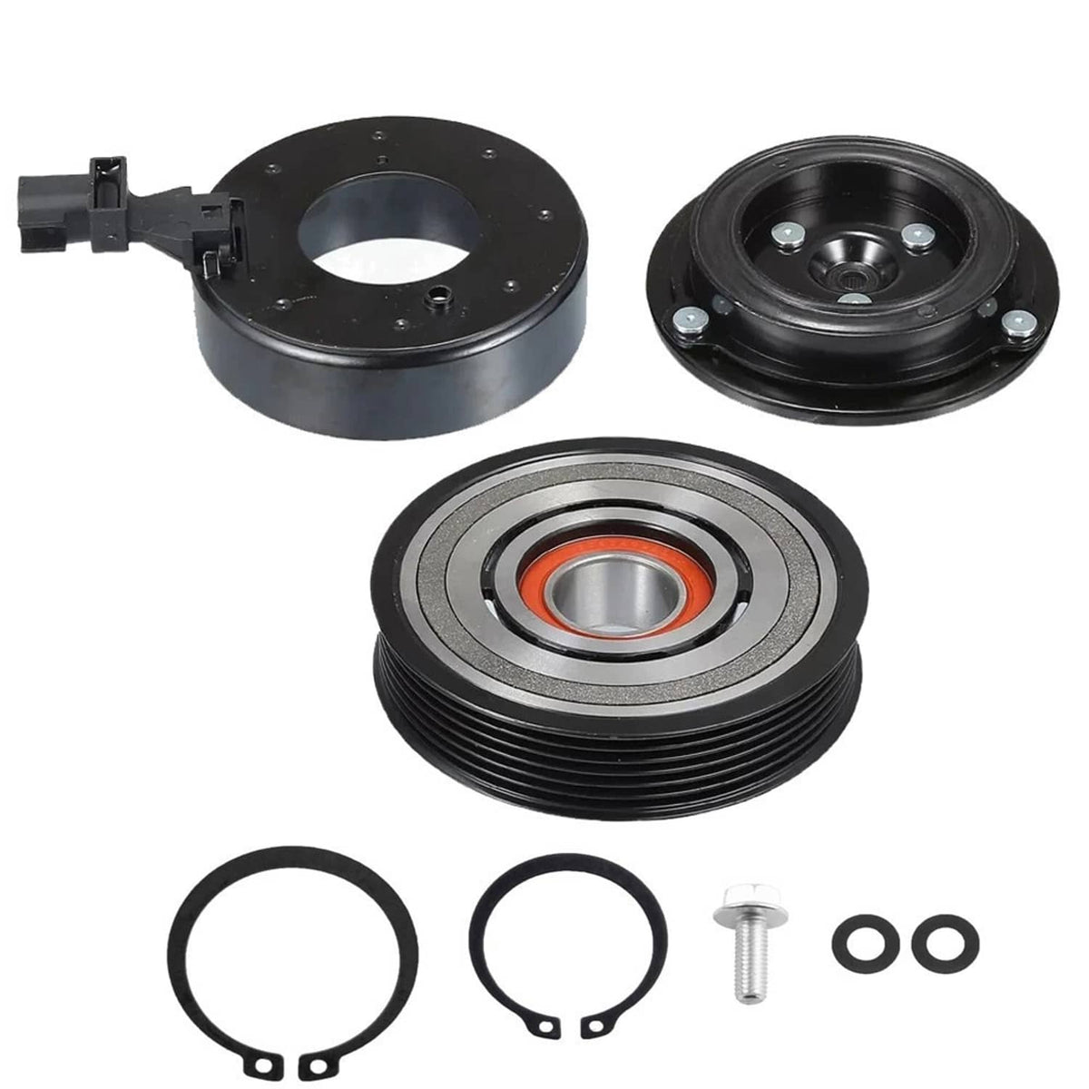 Bethesda Industrial New AC Compressor Clutch Kit Coil Pulley For 2012-2018 Jeep Wrangler 6 CyL 3.6L