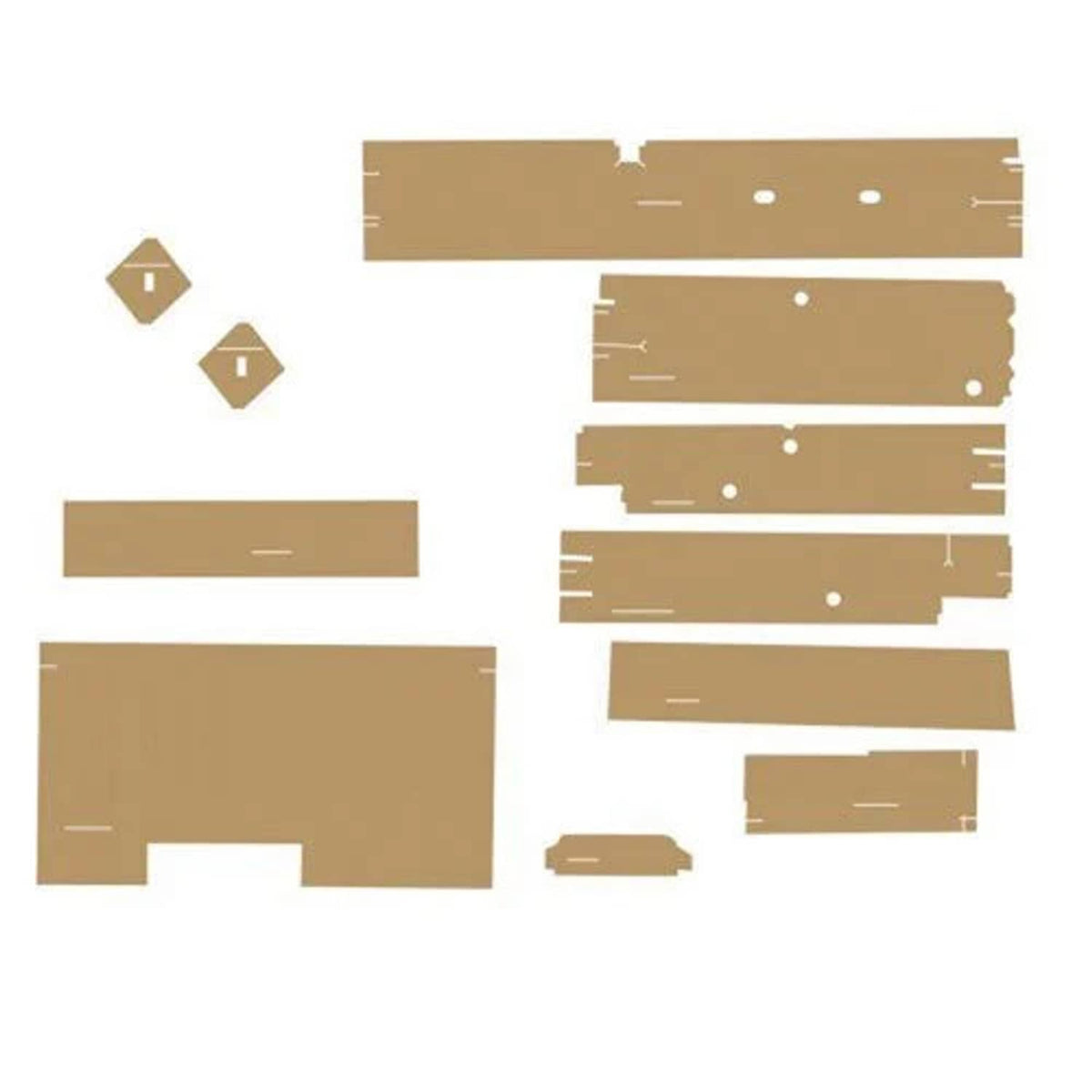 Bethesda Industrial Cab Foam Cab and Post Kit without Headliner - Multi-Brown/Sailcloth Tan