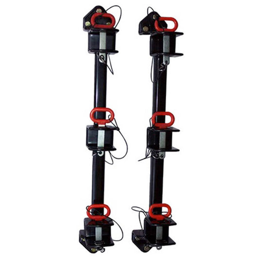 Bethesda Industrial 3 Place Weedeater Trimmer Trailer Rack Enclosed Trailers Lockable Vinyl Coated