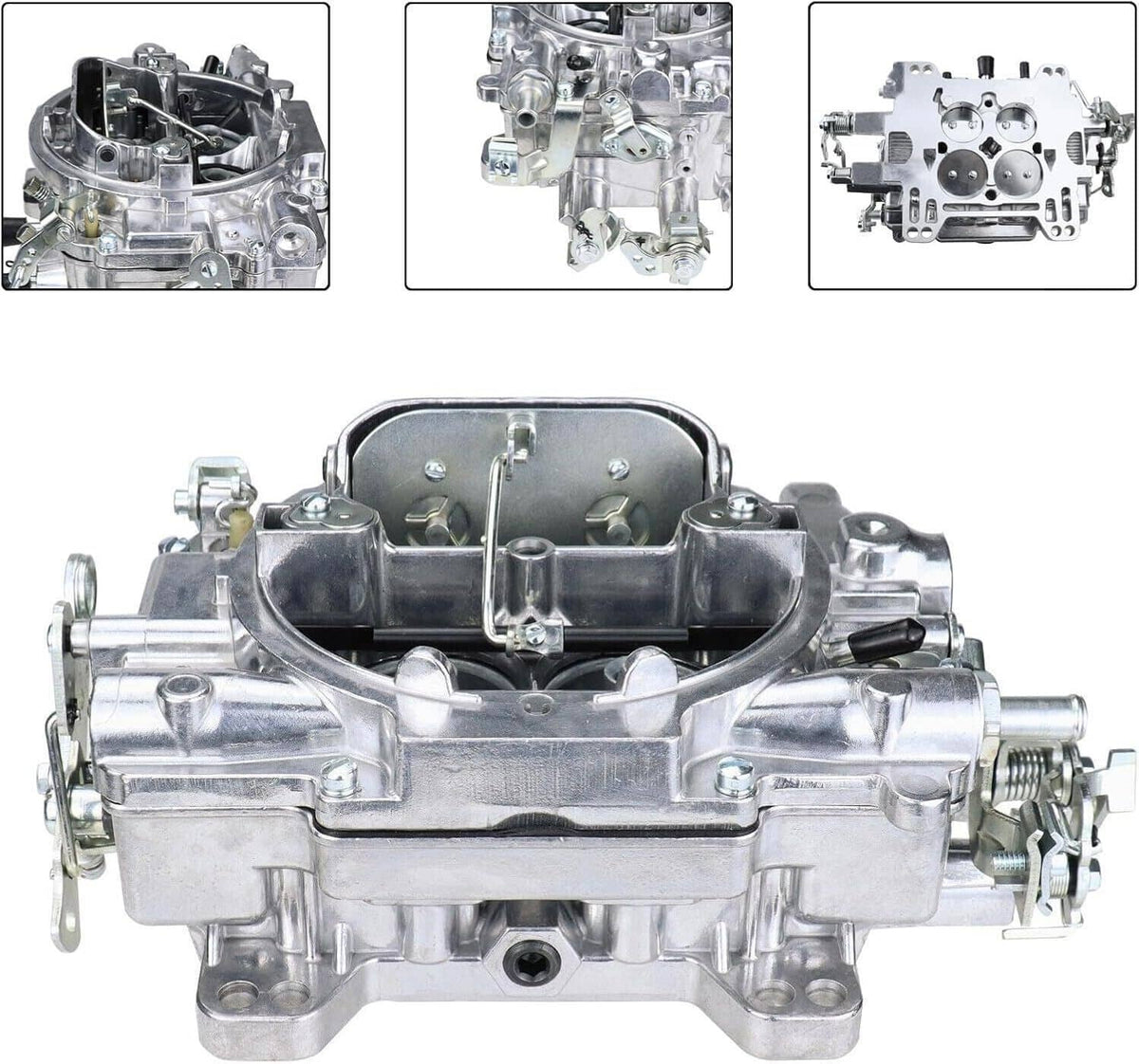 Bethesda Industrial Silver 4 Barrel Carburetor w/Manual Electric Choke For Edelbrock 1405 Performer