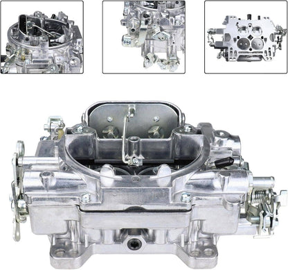 Bethesda Industrial Silver 4 Barrel Carburetor w/Manual Electric Choke For Edelbrock 1405 Performer