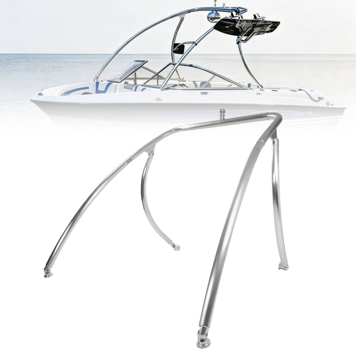 Bethesda Industrial Wakeboard Tower durable 2.25" Aluminum Tubing Fits most Boats From 62"-103" Wide