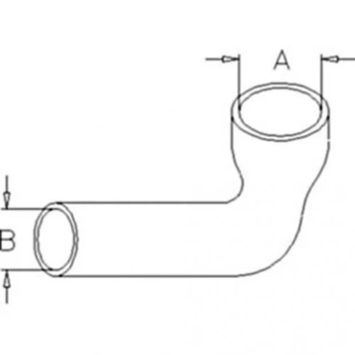 Bethesda Industrial Radiator Hose - Lower fits Massey Ferguson 396 399 3614419M1