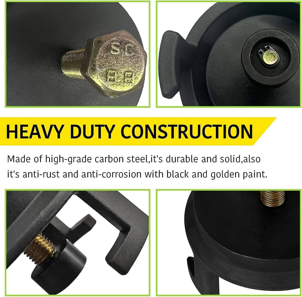 Bethesda Industrial 25264 Harmonic Balancer Puller Fit for GM Dodge Jeep Chrysler Crank Pulley Gold