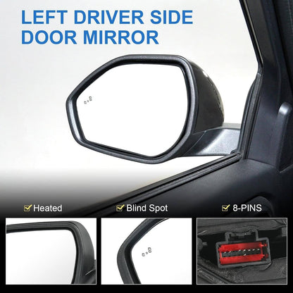 Bethesda Industrial New Left Power Mirror For 2020-2024 Ford Explorer w/ Power Heated Manual Folding
