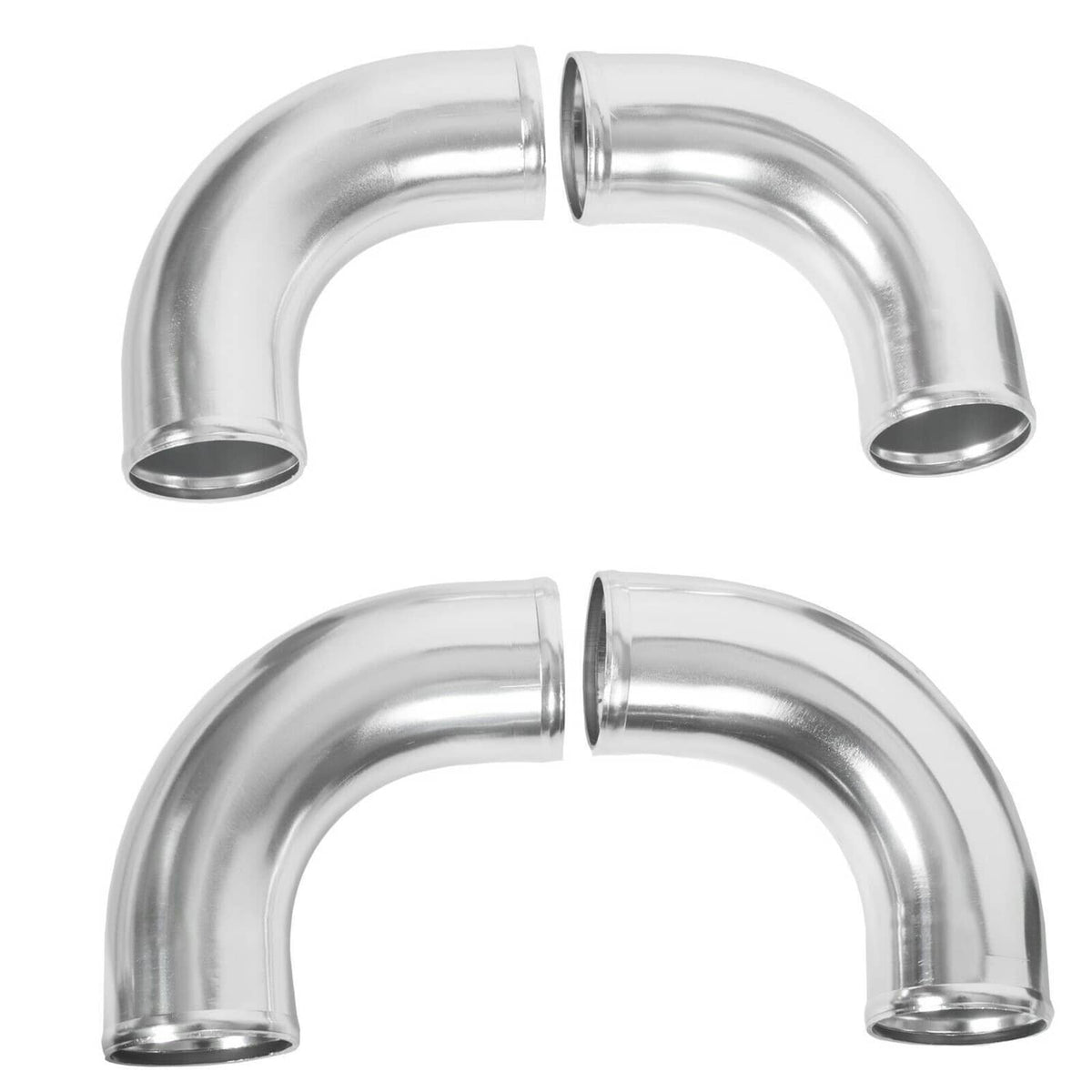 Bethesda Industrial 3" Universal Aluminum Turbo Intercooler Elbow Pipe Kit + Silicone Hose + Clamp