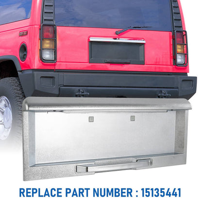 Bethesda Industrial Silver New 15135441 Rear Tailgate License Pocket For 2003-2005 Hummer H2