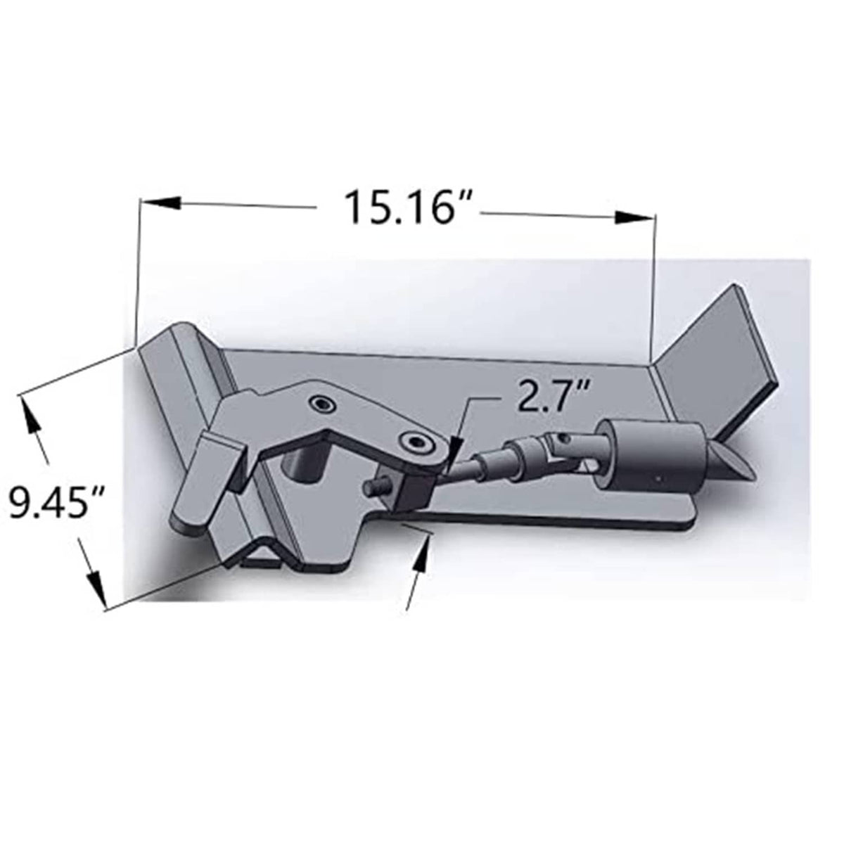 Bethesda Industrial Conversion Adapter Latch Box & 1/2" Mount Plate for Skid Steer Quick Tach Attach
