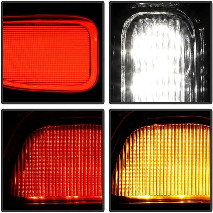 Bethesda Industrial 2x Black Bezel LED Tail Lights w/Blind Spot For 2019-2024 Dodge RAM 2500 3500