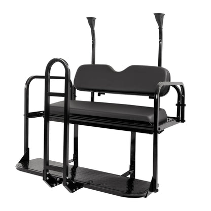 Bethesda Industrial Rear Flip Seat Back Seat Kit For Club Car PRECEDENT/TEMPO Golf Cart w/ Grab Bar