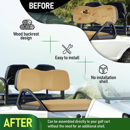 Bethesda Industrial For Club Car DS Golf Cart 2000.5-up Tan Front Seat Back Backrest Cushion