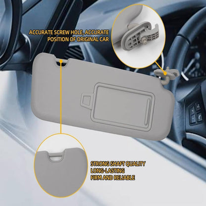 Bethesda Industrial 2Pcs Driver & Passenger Gray Sun Visor w/ Mirror for 2017-2019 Hyundai Elantra