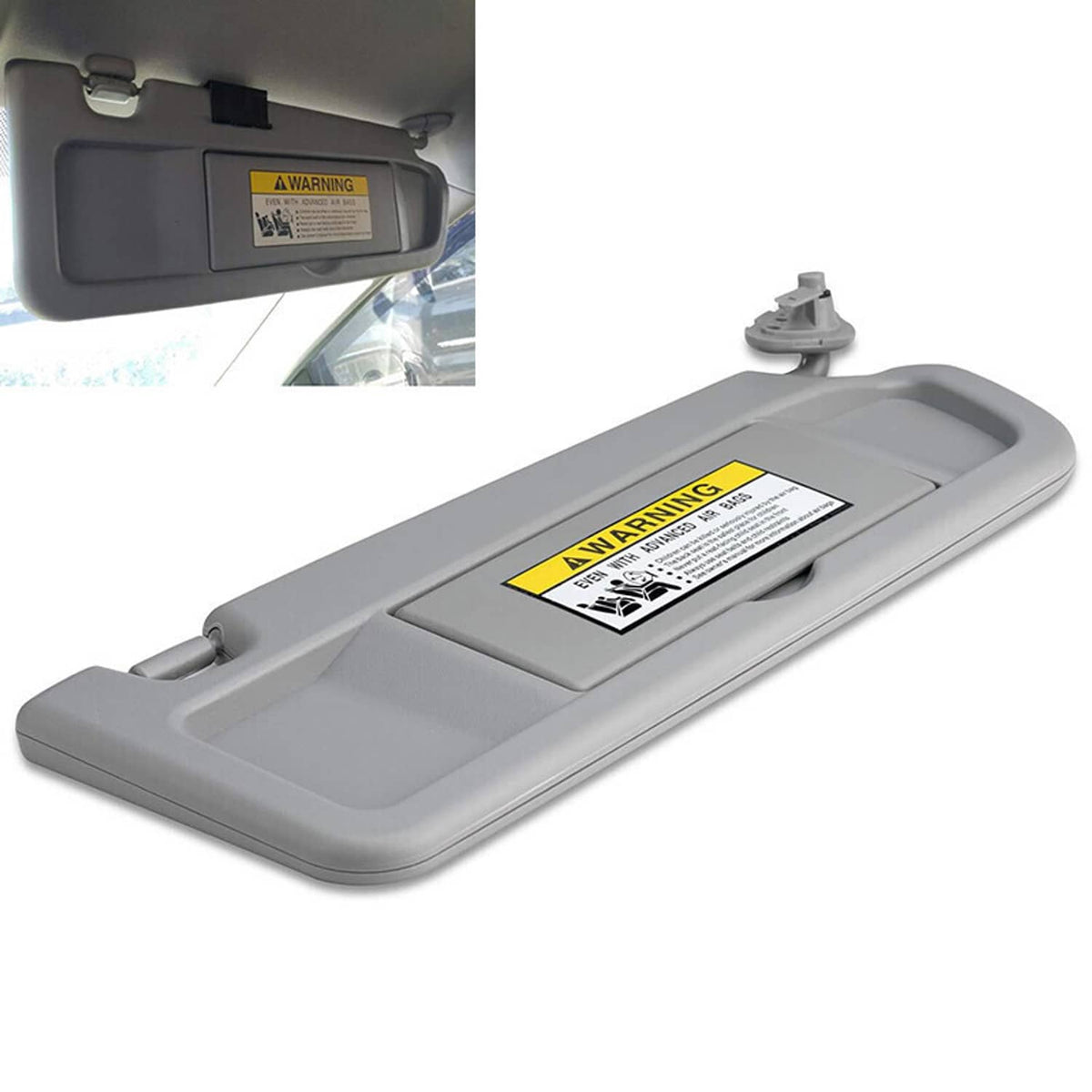Bethesda Industrial Grey Passenger Side Right Sun Visor For 2006-2011 Honda Civic Sedan/Coupe