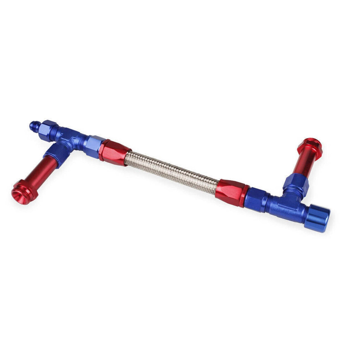 Bethesda Industrial New Braided Dual Feed Carb Fuel Line Fitting 8AN For Holley 4150 Carburetor AN8