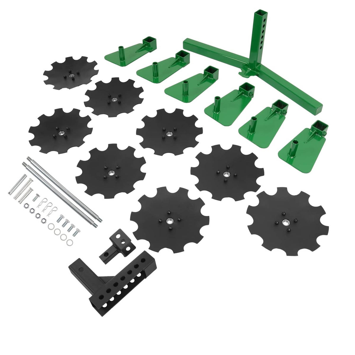 Bethesda Industrial Disc Harrow Plow 35" For ATVs UTVs Garden Tractors 2" Receiver Hitch W/ 8 Blades