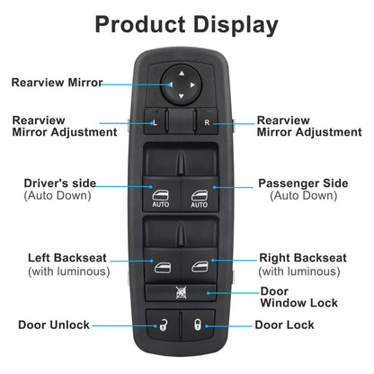 Bethesda Industrial Master Power Window Switch for 2009-2012 Dodge Ram 1500 2500 3500 Driver Side LH