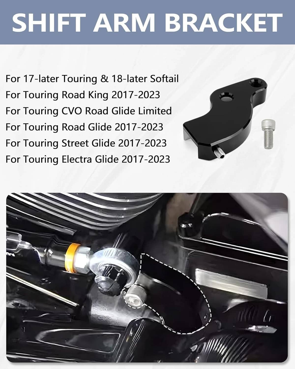 Bethesda Industrial Motorcycle EZ Shift Neutral Gear Assist Bracket for Harley M8 2018-2025 Touring