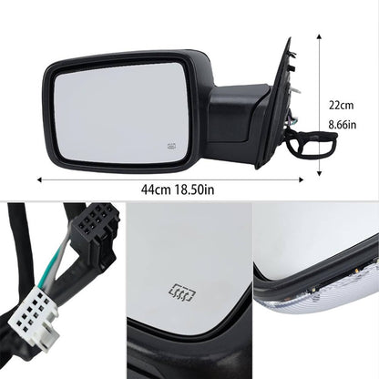 Bethesda Industrial New Mirror Sliver Cover Power Folding Signal Driver/Left Side For 13-18 Ram 1500