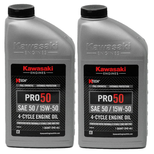 Bethesda Industrial 2PK Kawasaki OEM 99969-6700 SAE50/15W-50 Engine Oil 1 Quart PRO50 4-Cylcle