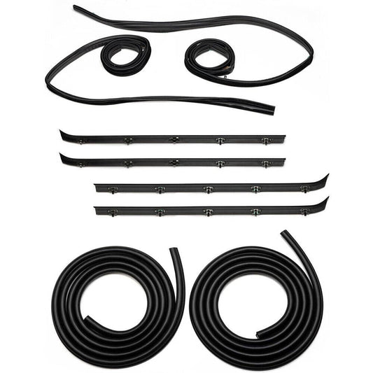 Bethesda Industrial New Front Door Window Run Sweep Felts Weatherstrip Seals Kit for Chevy GMC Truck